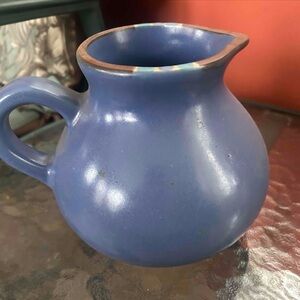 Vintage Dansk Mesa Blue pottery pitcher from Portugal.